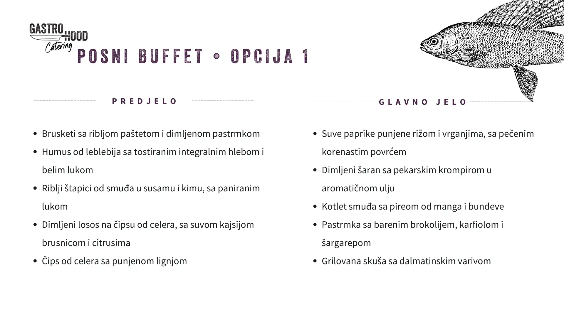 Posni Buffet, opcija 1