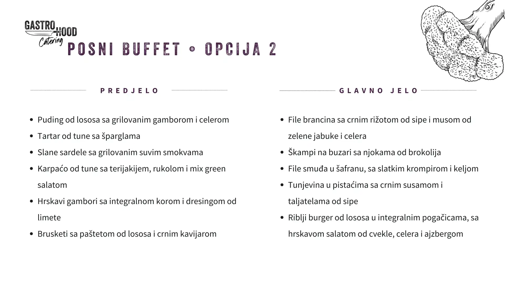 Posni Buffet, opcija 2